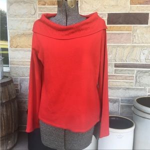 Norton McNaughton Vintage‎ Red Off-the-Shoulder Sweater
